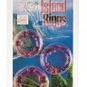 Набор из трех розовых колец разного размера Island Rings