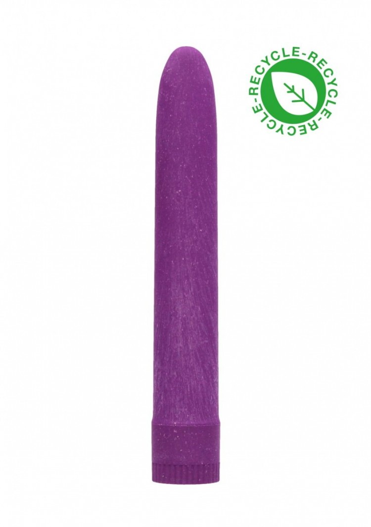 Фиолетовый эко-вибромассажер Natural Pleasure - 17,7 см.