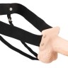 Полый страпон с вибрацией Vibrating Strap-On Sleeve - 17,5 см.