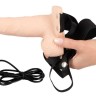 Полый страпон с вибрацией Vibrating Strap-On Sleeve - 17,5 см.