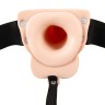 Полый страпон с вибрацией Vibrating Strap-On Sleeve - 17,5 см.
