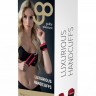 Красно-чёрные полиуретановые наручники Luxurious Handcuffs
