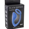 Синее эрекционное кольцо с анальной пробкой Button Anal Plug