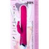 Розовый вибратор с клиторальным стимулятором BALLE - 23 см.