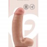 Телесный фаллоимитатор DUAL DENSITY DILDO на присоске - 17 см.