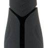 Черный силиконовый вибромастурбатор с нагревом Masturbator with 2 Functions
