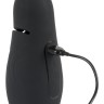 Черный силиконовый вибромастурбатор с нагревом Masturbator with 2 Functions