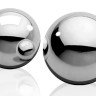 Серебристые металлические вагинальные шарики Light Weight Ben-Wa-Balls