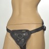 Чёрные трусики-джоки Kanikule Strap-on Harness universal Comfy Jock с плугом и кольцами