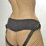 Чёрные трусики-джоки Kanikule Strap-on Harness universal Comfy Jock с плугом и кольцами