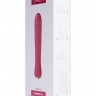 Вибратор со спиралевидным рельефом и функцией нагрева Anya Plum Red - 19,6 см.