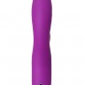 Фиолетовый вибратор с ресничками Anita - 18 см.