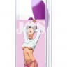 Фиолетовый вибратор с ресничками Anita - 18 см.