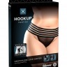 Черные трусики Crotchless Love Garter XL-XXL с анальной пробкой
