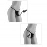Черные трусики Crotchless Love Garter XL-XXL с анальной пробкой