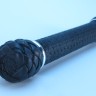 Чёрный профессиональный стек с тисненной ручкой - 73 см.