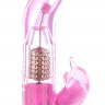 Розовый вибромассажёр для стимуляции G-точки и клитора THE DONATELLA JELLY G
