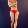 Кружевные трусики-стринги с пикантными вырезами и бантом сзади Anhelina