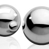 Серебристые металлические вагинальные шарики Heavy Weight Ben-Wa-Balls