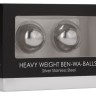 Серебристые металлические вагинальные шарики Heavy Weight Ben-Wa-Balls