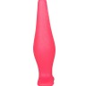 Розовая анальная пробка с узеньким кончиком - 14 см.