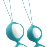 Бело-голубые вагинальные шарики Bfit Classic