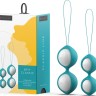 Бело-голубые вагинальные шарики Bfit Classic