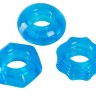 Набор из 3 голубых эрекционных колец Stretchy Cock Ring