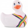 Белый вибратор-уточка I Rub My Duckie 2.0 Pride