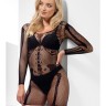 Платье в сетку с изображением костей SKELETON BONE NET DRESS