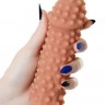 Телесная насадка на фаллос с бугорками Extreme Sleeve 010 M-size - 14 см.