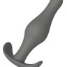 Серая анальная втулка Plug With T-handle - 10,3 см.