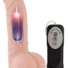 Телесный вибратор-реалистик Medical Silicone Pulsating Vibrator - 20 см.