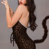 Игривый костюм кошечки с ушками и хвостиком