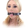 Чёрный кляп-кольцо Beginner's Open Mouth Gag