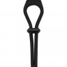 Черное вибролассо на пенис ADJUSTABLE COCKRING с утяжкой
