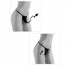 Черные трусики Crotchless Secret Gem XL-XXL с анальной пробкой