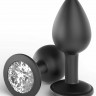 Черные трусики Crotchless Secret Gem XL-XXL с анальной пробкой