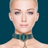 Зеленый ошейник с поводком Collar With Leash