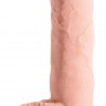 Телесный фаллоимитатор на присоске 10" Triple Density Fat Cock with Balls - 27,9 см.