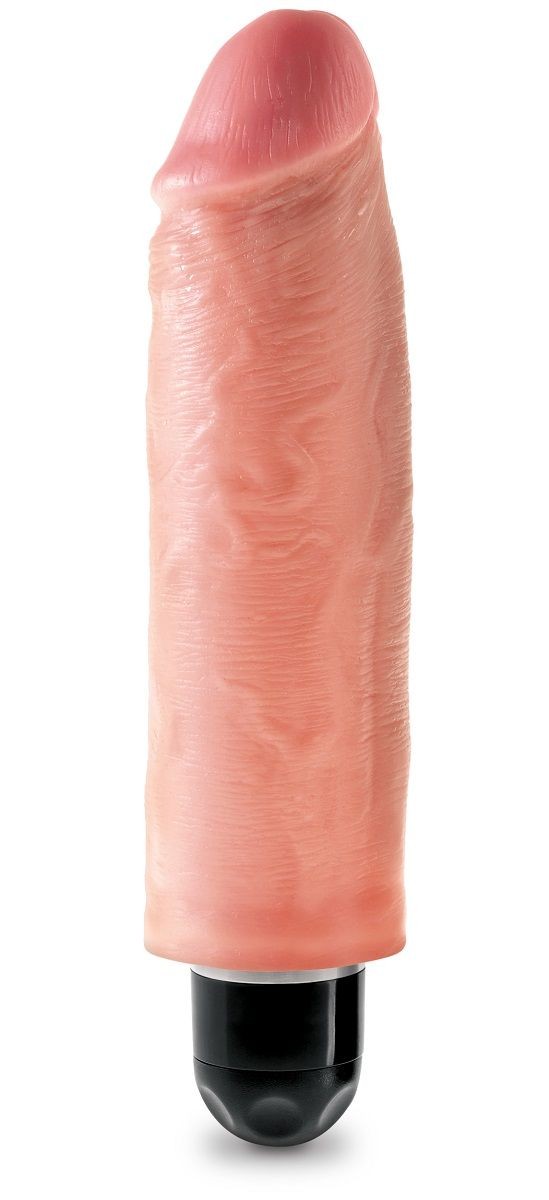 Телесный вибратор-реалистик 6" Vibrating Stiffy - 17,8 см.