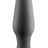 Серая анальная пробка METAL BALL BUTT PLUG - 15 см.