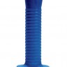 Синий многоскоростной силиконовый вибратор - 18 см.