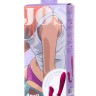 Розовый J-образный вибратор  ANELL - 18,5 см.