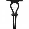 Черное вибролассо на пенис ADJUSTABLE COCKRING