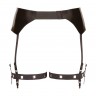 Черная сбруя на бедра с зажимами для половых губ Suspender Belt with Clamps