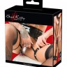 Черная сбруя на бедра с зажимами для половых губ Suspender Belt with Clamps