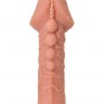 Насадка на фаллос с пузыриками, венками и ребристостью Extreme Sleeve 009 S-size - 12,7 см.