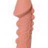 Насадка на фаллос с пузыриками, венками и ребристостью Extreme Sleeve 009 S-size - 12,7 см.