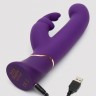 Фиолетовый вибратор Greedy Girl Power Motion Thrusting Rabbit Vibrator - 21,6 см.
